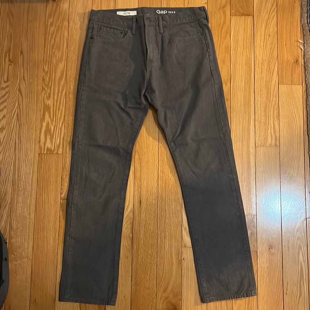 Gap Men’s Charcoal Gray Slim Denim Jeans